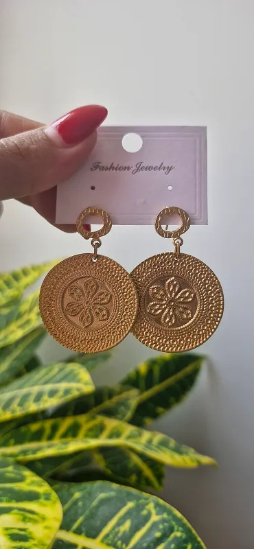  گوشواره استیل حکاکی 